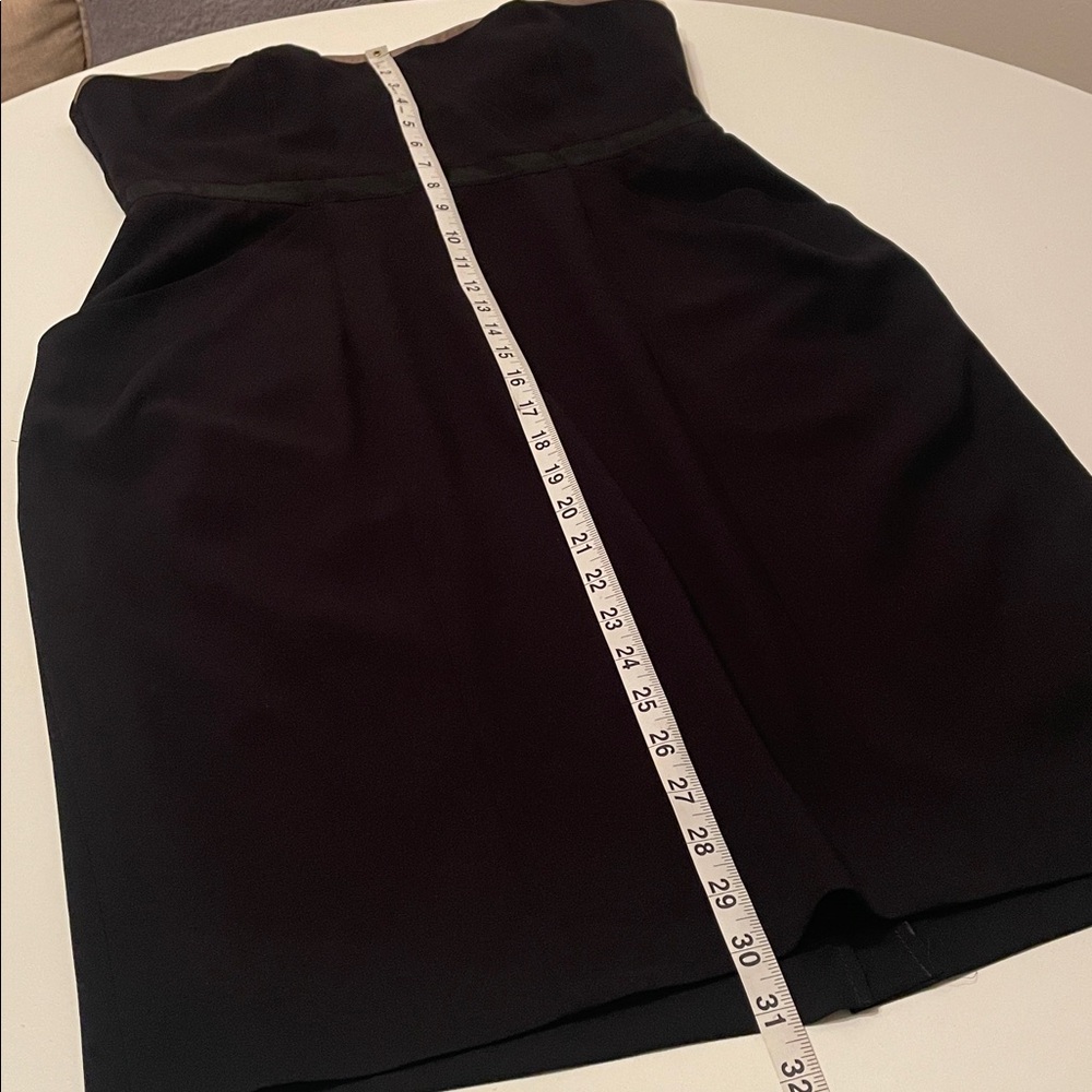 BCBGMaxAzria Size 12 Strapless Black Dress Corset Top Pockets - Picture 13 of 15